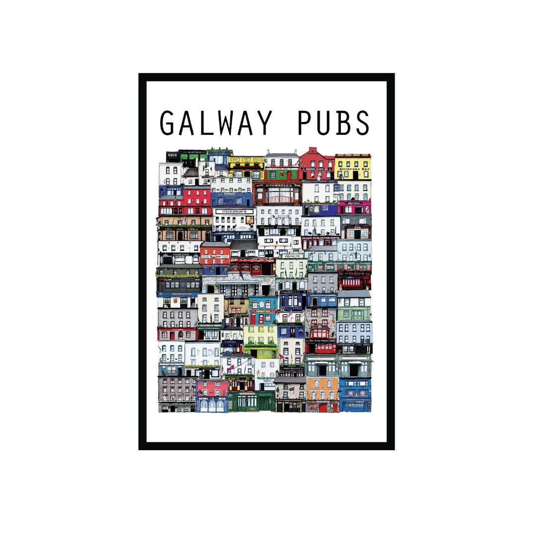 Cowfield Design GALWAY Pubs - Ultimate Bar Print - Made In Ireland