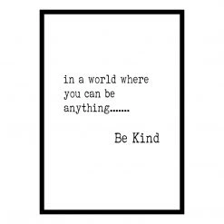 Typo-gra-phy Contemporary BE KIND