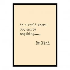 Typo-gra-phy Contemporary BE KIND