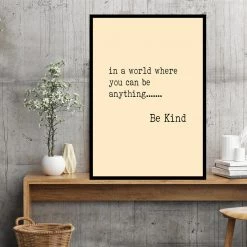 Typo-gra-phy Contemporary BE KIND