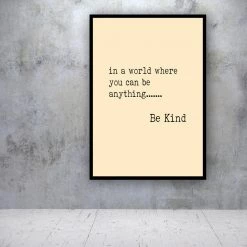 Typo-gra-phy Contemporary BE KIND