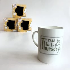Wrapped UP Belfast All Mugs THURSDAYS CHILD Has Far To Go - Bone China Mug Made In Belfast