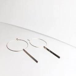 A Box For My Treasure All Jewellery EARRINGS Hoop Drop Gold Plated