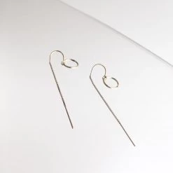 A Box For My Treasure HOOP CHAIN DROP Earrings Gold Plated All Jewellery