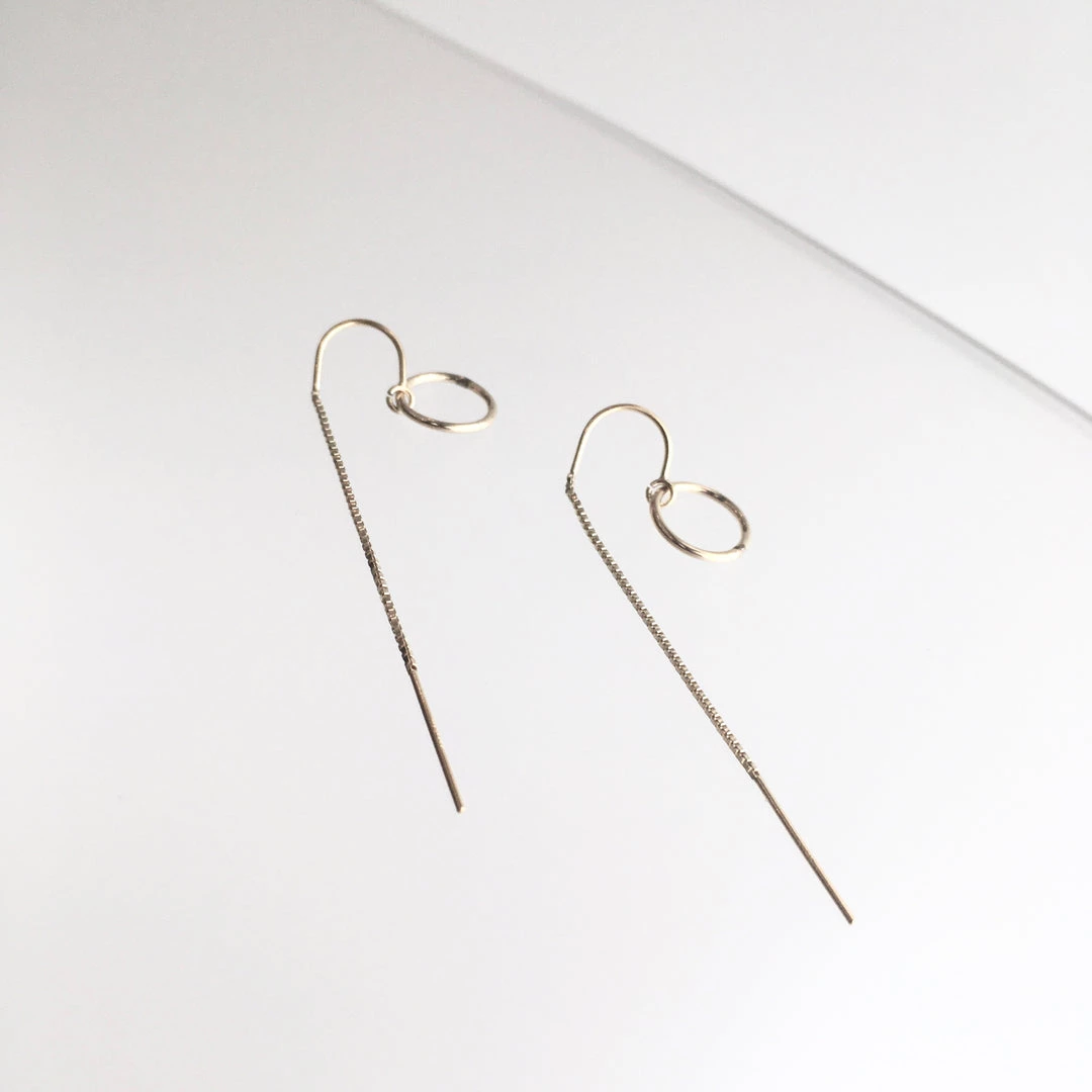 A Box For My Treasure HOOP CHAIN DROP Earrings Gold Plated All Jewellery