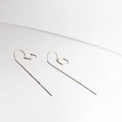 A Box For My Treasure HOOP CHAIN DROP Earrings Gold Plated All Jewellery