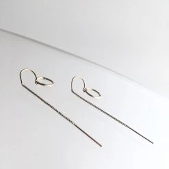 A Box For My Treasure HOOP CHAIN DROP Earrings Gold Plated All Jewellery