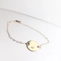 A Box For My Treasure All Jewellery TREE DISC Bracelet Gold Plated