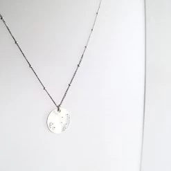 A Box For My Treasure CONSTELLATION DISC PENDANT Necklace Silver