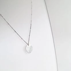 A Box For My Treasure CONSTELLATION DISC PENDANT Necklace Silver