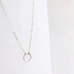 A Box For My Treasure CIRCLE PENDANT Necklace Gold Plated All Jewellery