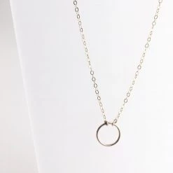 A Box For My Treasure CIRCLE PENDANT Necklace Gold Plated All Jewellery