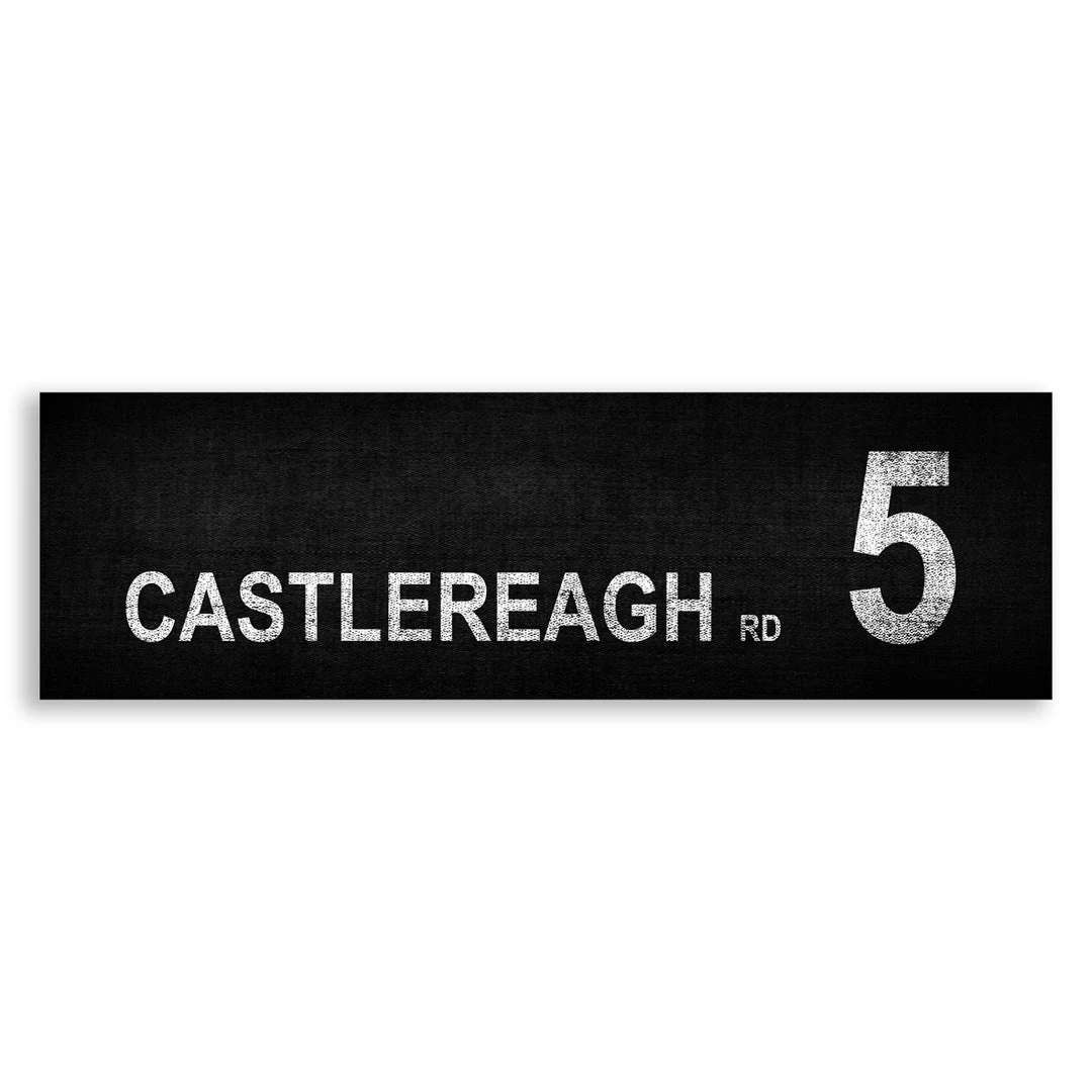 Belfast Canvas Co. CASTLEREAGH Road 5 Canvas Bus Signs