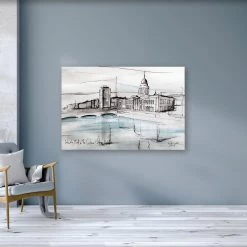 Stephen Farnan Studio Places Customs House & The Liberty Hall - County Dublin By Stephen Farnan