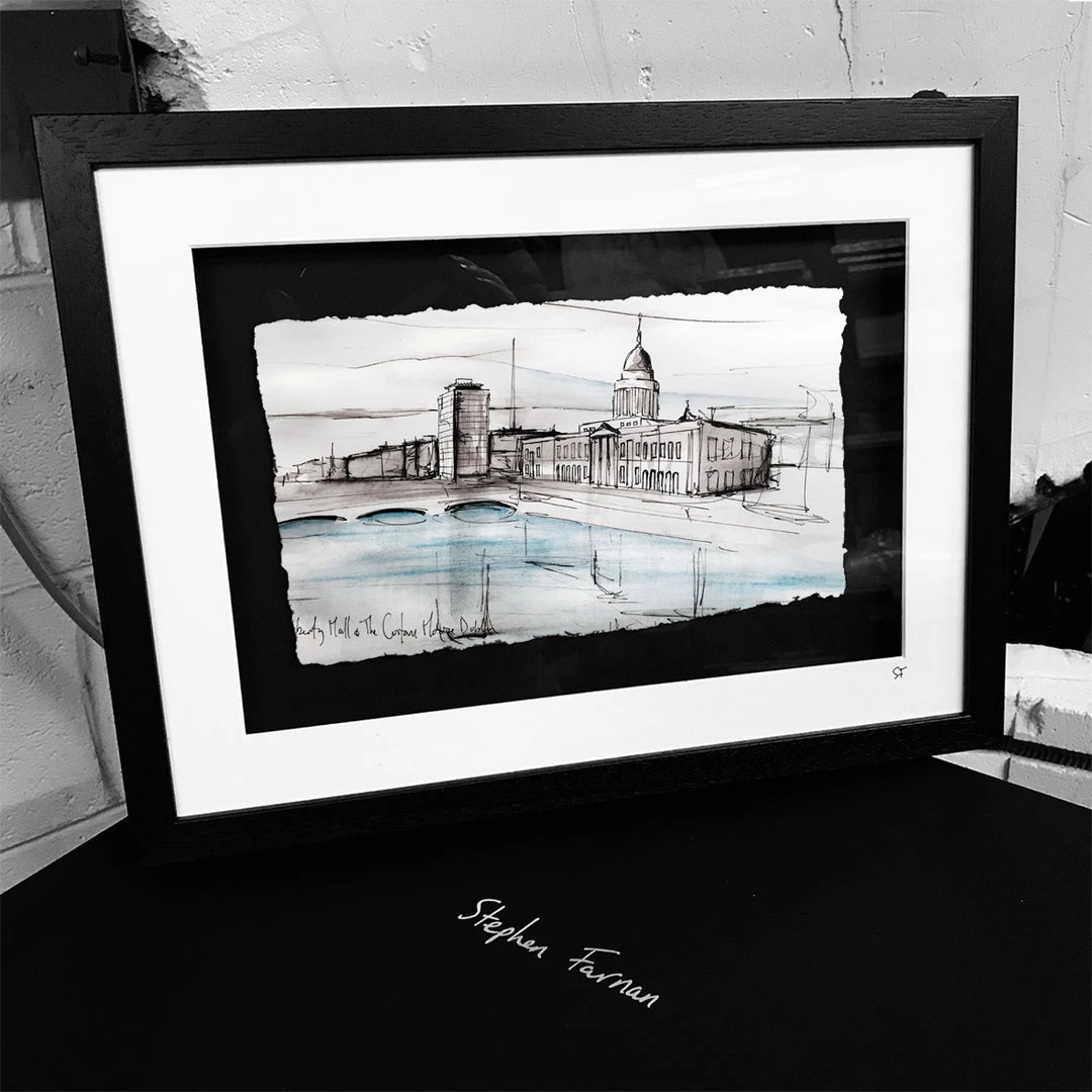 Stephen Farnan Studio Places Customs House & The Liberty Hall - County Dublin By Stephen Farnan