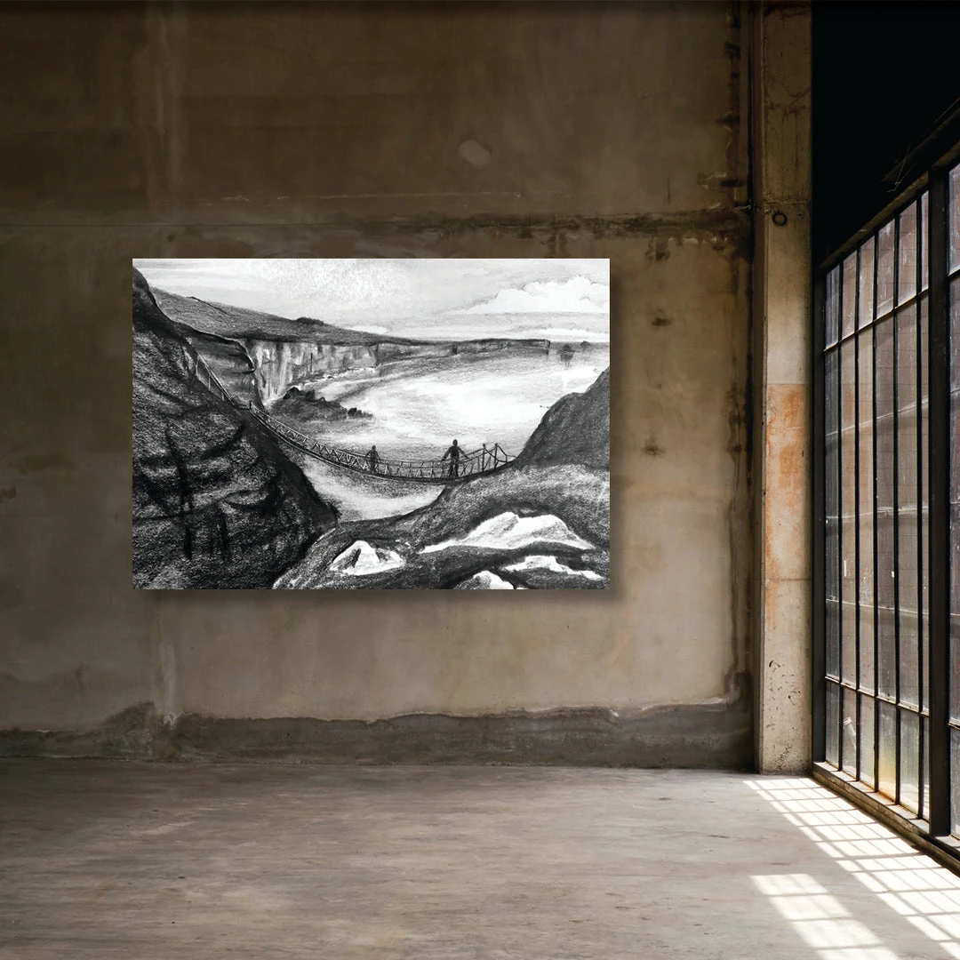 Stephen Farnan Studio Carrick - A - Rede Rope Bridge - County Antrim By Stephen Farnan Places