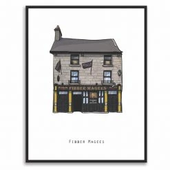 Cowfield Design Irish Pub Prints FIBBER MAGEES - Galway Pub Print - Made In Ireland