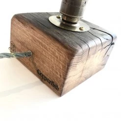 Copperfish Dromod Table Lamp - 500 Year Old Spalted Irish Oak
