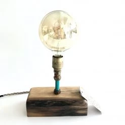 Copperfish Belfast Shipyard - Dock Table Lamp - Ancient Irish Wood Home Accessories