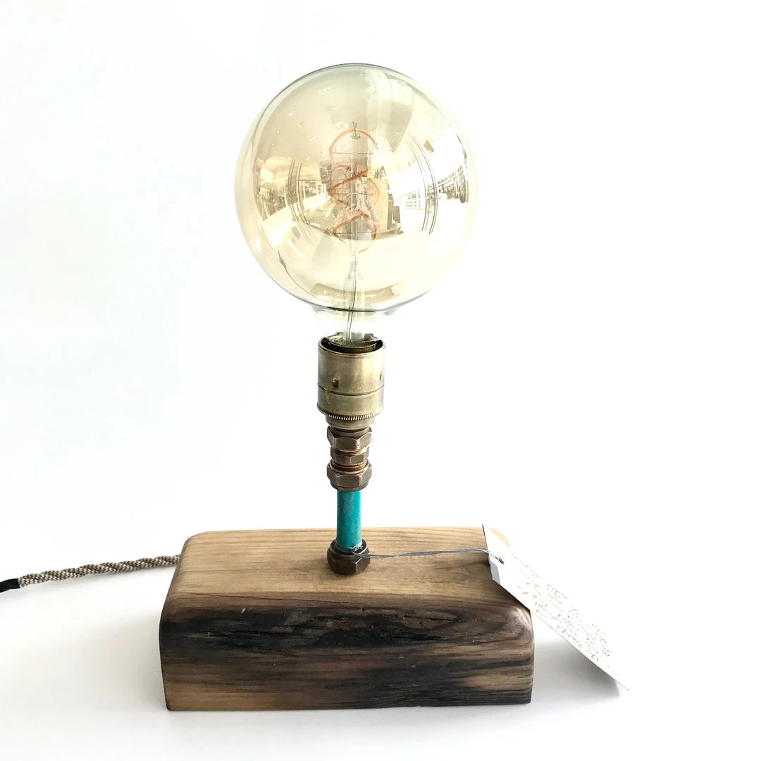Copperfish Belfast Shipyard - Dock Table Lamp - Ancient Irish Wood Home Accessories