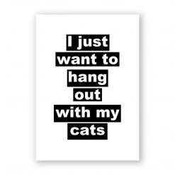 Typo-gra-phy I Just Want To Hang Out With My Cats