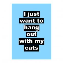 Typo-gra-phy I Just Want To Hang Out With My Cats