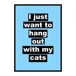 Typo-gra-phy I Just Want To Hang Out With My Cats