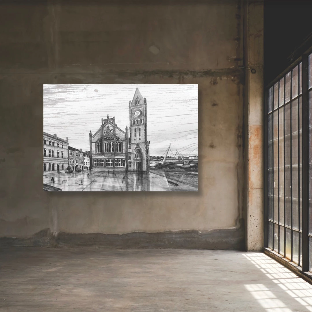 Stephen Farnan Studio Places THE GUILDHALL, DERRY - Walled City County Derry By Stephen Farnan