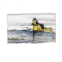 Stephen Farnan Studio DIVING OFF BLACKROCK - Iconic Yellow Sea Diving Boards Salthill Galway Ireland By Stephen Farnan