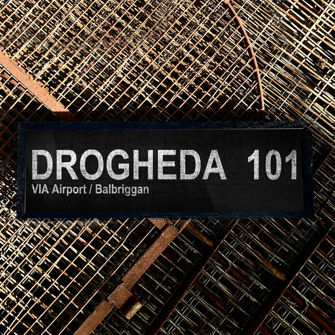 Belfast Canvas Co. Canvas Bus Signs DROGHEDA 101 Via Airport / Balbriggan