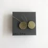 Daki Daki Disc EARRINGS Textured Brass - Contemporary Made In Dublin Ireland
