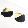 Daki Daki EARRINGS Black + Brass Textured - Contemporary Made In Dublin Ireland