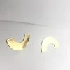 Daki Daki EARRINGS Crescent Brass Textured - Contemporary Made In Dublin Ireland
