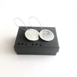 Daki Daki Disc EARRINGS Textured Aluminium - Contemporary Made In Dublin Ireland