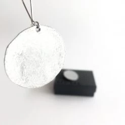 Daki Daki Disc EARRINGS Textured Aluminium - Contemporary Made In Dublin Ireland
