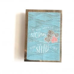 Text Art I’M NOT AFTAID OF STORMS - Once Upon A Dandelion Wood Art Sign Made In Ireland