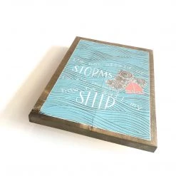 Text Art I’M NOT AFTAID OF STORMS - Once Upon A Dandelion Wood Art Sign Made In Ireland