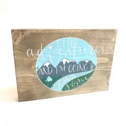 Text Art I LIKE ADVENTURES - Once Upon A Dandelion Wood Art Sign Made In Ireland