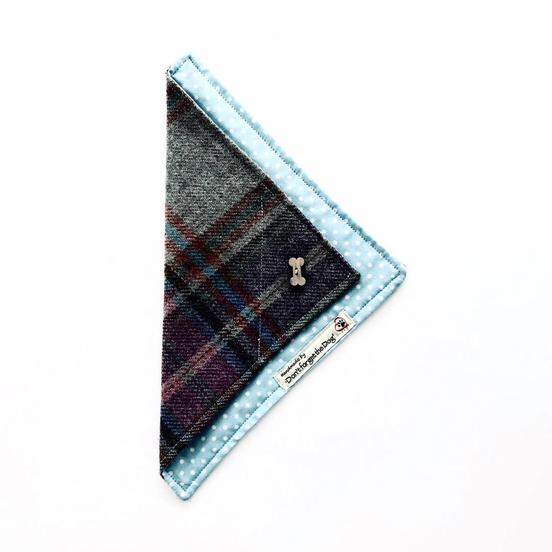 Dont Forget The Dog BLUE POLKA DOT Dog Bandana - Made In Ireland