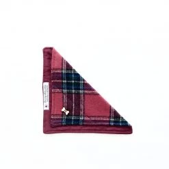 Dont Forget The Dog Pets RED TARTAN Dog, Bandana - Made In Ireland