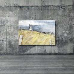 Stephen Farnan Studio FIELDS OF GOLD - Irish Windmill Ireland By Stephen Farnan