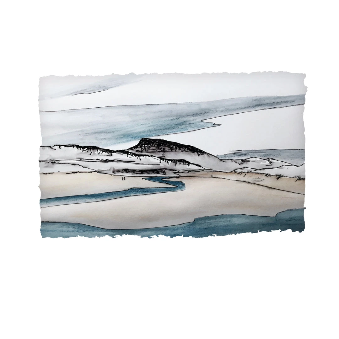 Stephen Farnan Studio Places FALCARRAGH BEACH - Muckish Mountain Beautiful County Donegal By Stephen Farnan