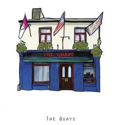 Cowfield Design The QUAYS - Galway Pub Print - Made In Ireland