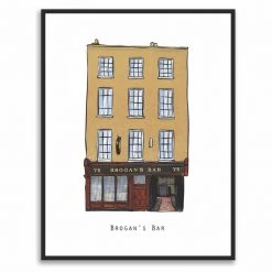 Cowfield Design BROGAN’S BAR - Dublin Pub Print - Made In Ireland Irish Pub Prints