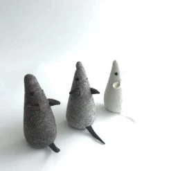 THREE BLIND MICE - Felt Wool Animal Art By Flock Studio - Made In Dublin, Ireland Heritage Gifts