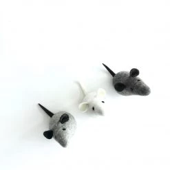 THREE BLIND MICE - Felt Wool Animal Art By Flock Studio - Made In Dublin, Ireland Heritage Gifts