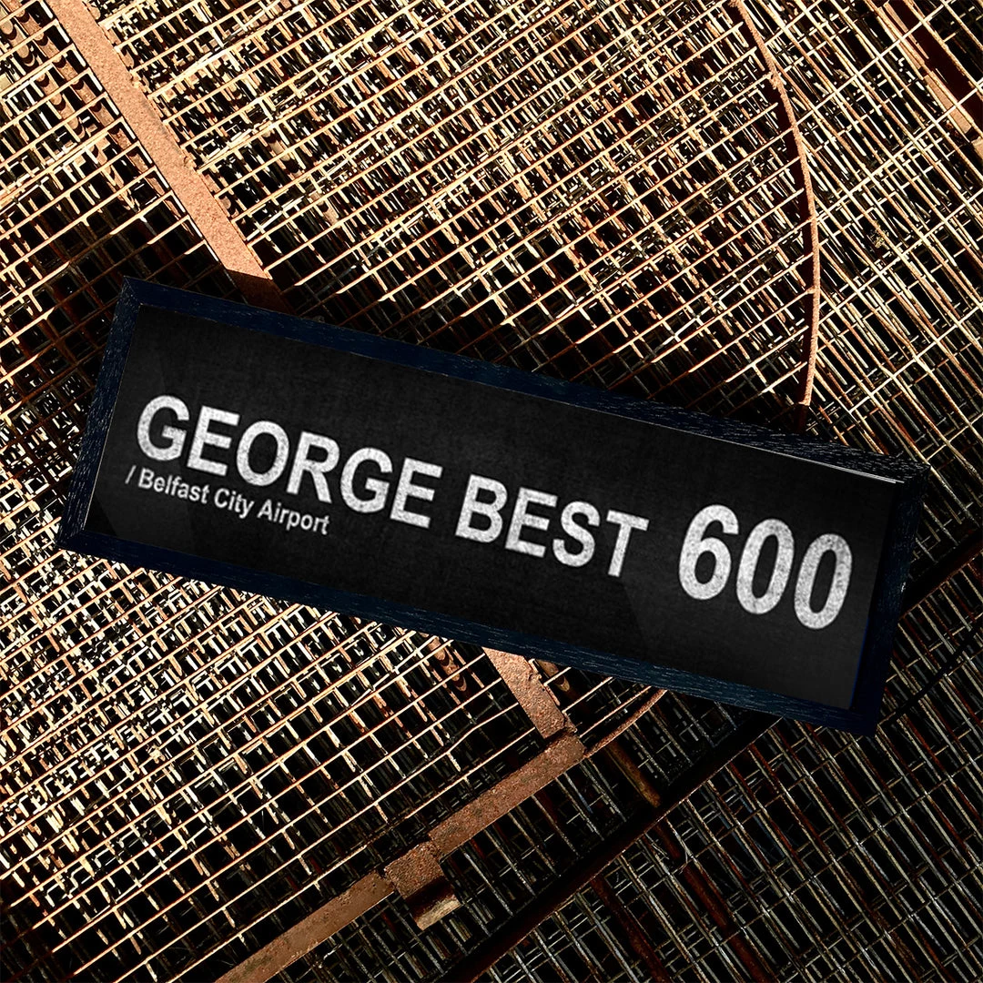 Belfast Canvas Co. Canvas Bus Signs GEORGE BEST / Belfast City Airport 600
