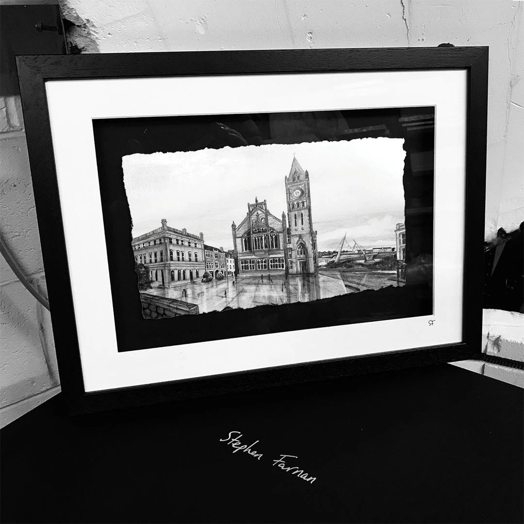 Stephen Farnan Studio Places THE GUILDHALL, DERRY - Walled City County Derry By Stephen Farnan