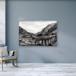 Stephen Farnan Studio GLENFINNAN VIADUCT - Iconic Train Line In Scottish Highlands - Harry Pottery Hogwarts Express By Stephen Farnan Made In Ireland - G24 Places