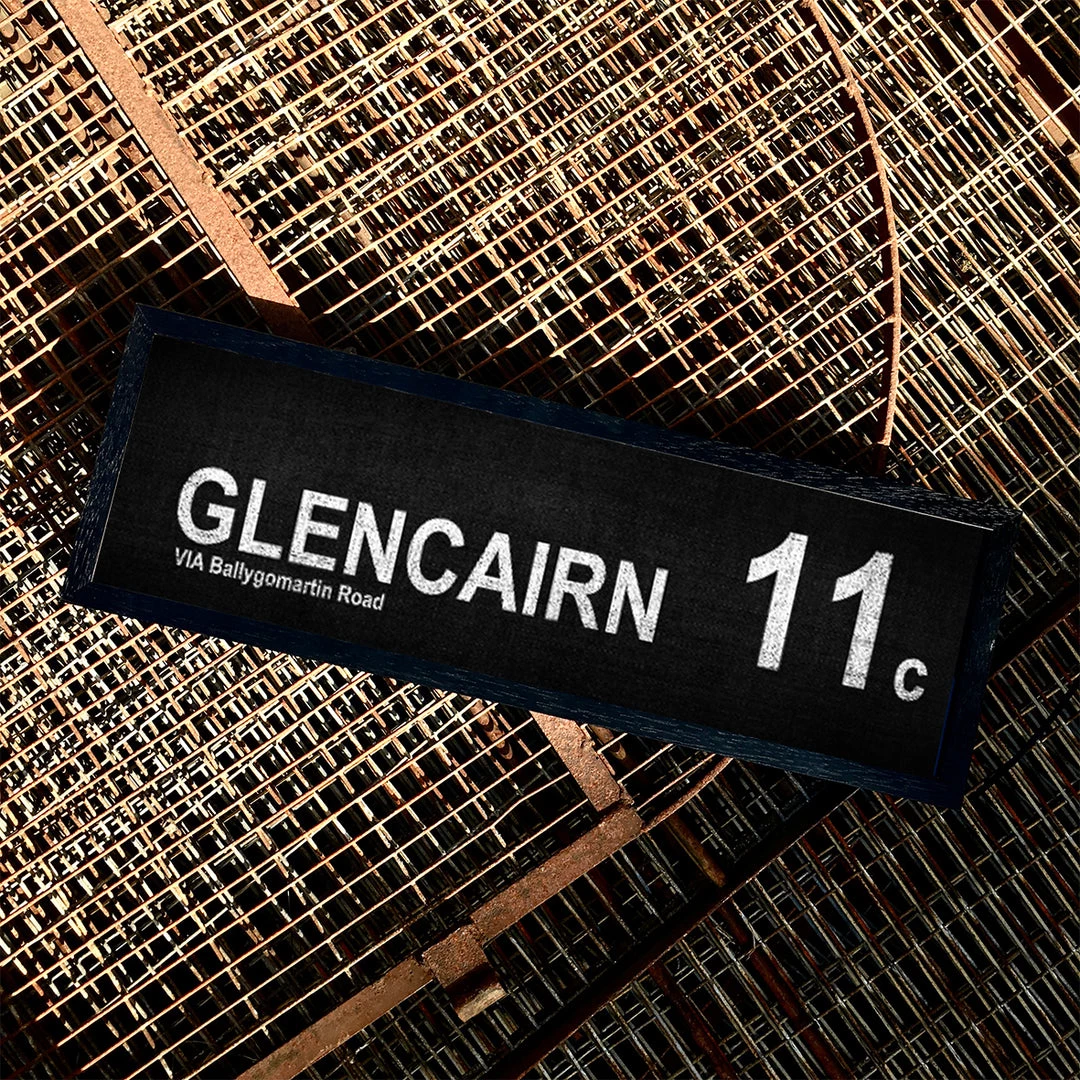 Belfast Canvas Co. Canvas Bus Signs GLENCAIRN Via Ballygomartin Road 11c